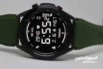  14 SAMSUNG GALAXY WATCH 3 SIZE 45MM WITH ARMY GREEN RUBBER BAND