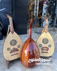  3 عود حمداني الآصلي من خشب جوز وزان ومهوجني مع حقيبه مبطنه وكفاله جواهر موسيقى