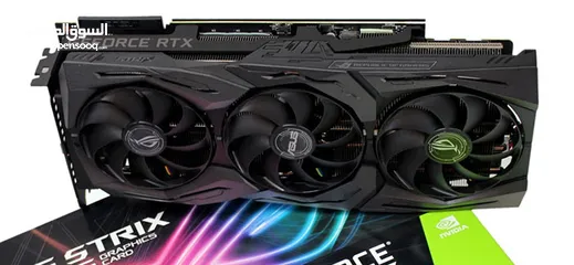  2 ASUS ROG Strix NVIDIA GeForce RTX 3080 Ti OC Edition Gaming Graphics Card   كرت شاشة 12جيجا