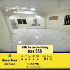  5 House for rent in Hamad Town including electricity at an excellent price بيت في مدينه  حمد شامل