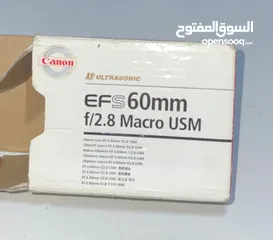 2 عدسة كانون  CANON EF-S 60MM F/2.8 MACRO USM