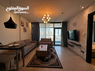  1 للايجار شقه راقيه مفروشه مع الكهرباء والانترنت فتح إلكتروني برج جديد  في الحوره وتشمل جميع الخدمات