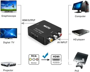  3 HDMI TO RCA AV CONVERTER     & RCA AV TO HDMI CONVERTER