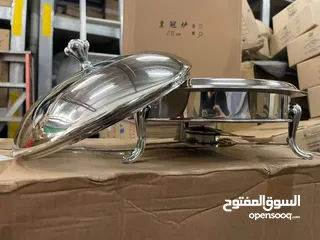  4 طبق تسخين دائري للبوفيه والمناسبات