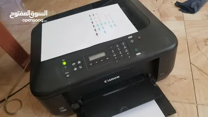  4 طابعة canon ملونة مع سكانر وفاكس ومعبالها حبر بس 130 شيقل