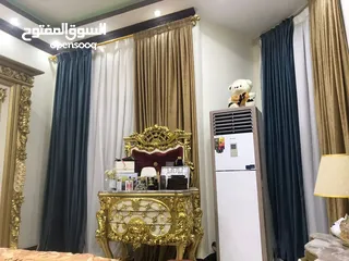  4 غرفة نوم مصري دمياط خشب زان ثقيل ورق الذهب