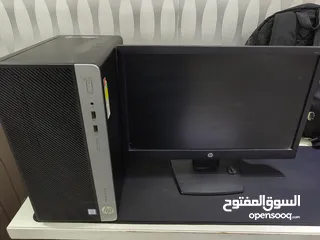  1 كمبيوتر مكتبي بمعالج i7 الجيل السابع - 16GB RAM + شاشة 15.6 بوصة