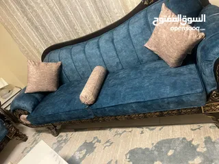  1 طقم كنب خشب زان تقيل كتير