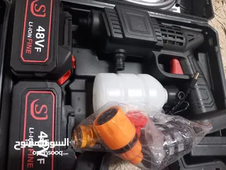  24 مضخة غسيل سيارات شحن مع  بطارية عدد (2) 48 فولت يضاف اجور توصيل