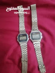  2 للبيع: ساعتان أصليتان من كاسيو Casio Vintage Digital Watch  الموديل: Casio A158W الحالة: مستعمل بحال
