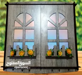  2 غطاء علبة قواطع الكهرباء للمنازل مع علاقة مفاتيح عدد 4 \ خشب ليزر