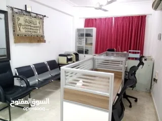 9 fully furnishdf office  for rent inthe first l;ine of alkhod sooq