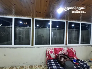  1 شبابيك المنيوم لون ابيض ارتفاع 150 عرض 200 عدد 10