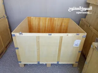  2 صناديق خشب معاكس مع الغطاء و القواعد الطول 120سم العرض 100سم الارتفاع 71سم