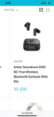  12 Anker Soundcore R50i NC True سماعات بلوتوث لاسلكية مع ميكروفون