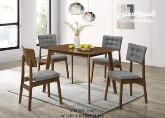  2 Dining table in full wood 1+6