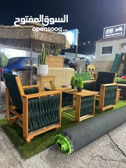  5 كل ما يلزم الحديقه عشب صناعي جميع انواع خشب سويد تفصيل شجر صناعي جلسات خشب سويدي اشجار تحاكي الطبيعة