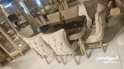  19 طاولات سفره فخمه مميزه مصنوعه من خشب زان والاتيه كفاله 3 سنوات