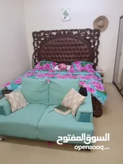  1 King size bed and new mattress for sale! Very clean and spacious.