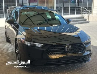  3 هوندا اكورد موديل 2024 لون اسود فحص كامل تصلح للاعفاءات اوالعمومي اومجمركة