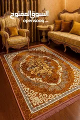  2 سجاد مخمل ناعم مع أرضية مانعة للانزلاق