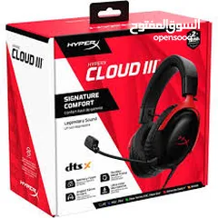  1 سماعة هايبر اكس كلاود 3 جديدة  اوبن بوكس بدون كرتونة  Hyberx claud 3