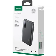  2 بوربانك يوجرين اصلي شحن سريع مع شاشه UGREEN USB-C Power Bank (10,000 mAh)