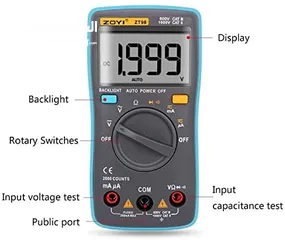  5 ساعة فحص ZOYI ZT98 Pen Type Digital Multimeter Auto-Range