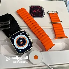  1 ساعة سمارت جديدة مع 7 كستك وشاحنها الاسلكي