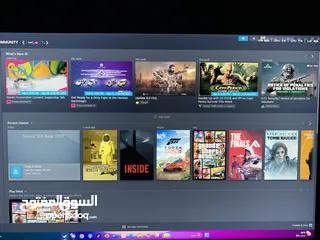  3 حساب ستيم عليه لعبه backrooms و GTA5 و FORZA HORAIZON 5 و Inside و rise of the tomb و squad بسعر 200