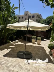  12 للبيع: مظلة حديقة خارجية - مستعمل بحالة ممتازة – 3 متر مع قاعدة!