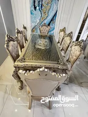  3 طاولة سفره استيراد مصري حفر يدوي