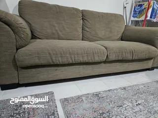  1 Sofa 3 seater with good price international city France Cluster كنبه 3 مقاعد كبيره بحاله جيده