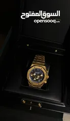  10 AP Royal Oak Chronograph – 41mm Yellow Gold Blue Tapisserie Dial  Full Package
