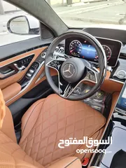  8 مرسيدس بنز S580 أبيض 2023 خليجي 5.000 KM ضمان الوكالة تشيكات الوكالة سيرفيس الوكالة