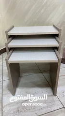  4 طوله وسط لغرفه القعده مع لوح زجاج و 3 طولات ملحق