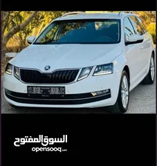  3 سكودا ستيشن  2018ترخيص 2017 قير اتوماتيك منور 2000 صالون جلد كريم  اضاءه داخليه فحص نخب
