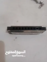  4 ألة موسيقية كلاسيكية هارمونيكا شبه وكالة مصنوعة من النحاس والبلاستيك القديم