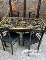  17 ميز طعام زجاج مع اربع كراسي