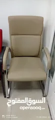  6 Skin color chairs 2 pics Black sofa 3 seats