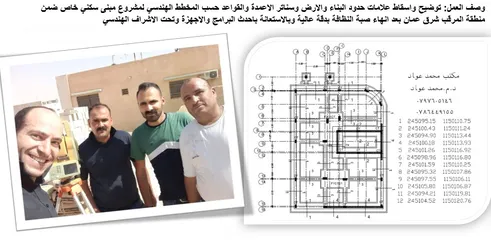  2 مكتب مساحة مساح مرخص تثبيت افراز ارض شقة مبنى تقرير عيادة صيدلية معاملة بيع