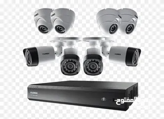  7 نظام كاميرات 2 ميجا بكسل 4 كاميرات مع كامل  اغراضهم جاهز للتركيب بسعر حرق   camera hikvision 2mega