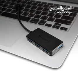  2 موزع  USB HUB عالي السرعة 3.1 و 4 مداخل Transcend HUB 2 Type-A 4 Port USB HUB SuperSpeed 3.0