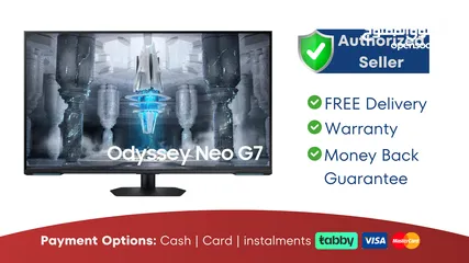  1 Samsung 43 inch Odyssey Neo G7 Smart Gaming Monitor - 144Hz  Brand New  Warranty  FREE Delivery