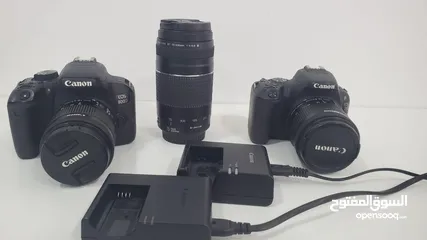  7 كاميرا كانون 800D و كاميرا 200D للبيع بحالة ممتازة