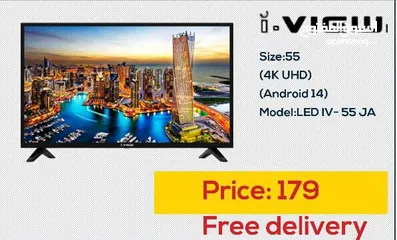  1 اقوى العروض شاشات اي فيو 55 انش 4k سمارت اندرويد14 بافضل سعر بالمملكه شامل توصيل مجانا