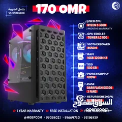  1 GAMING PC" Rx 580 , Ryzen 5 , 16GB RAM , 500GB SSD" - جيمينج بي سي !