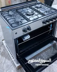  4 غاز اكما ستانلس ستيل 60*90 فل سيفتي  شعلات الكترونية  جديد