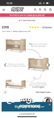  6 Mamas and papas bed that can be upgraded to 4 years old سرير ماماز وباباز لون خشبي من الولادة ل4 سنة