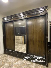  6 غرفه نوم تفصيل خشب لاتيه 18 وزان كامل شبه جديده استعمال بسيط تصلح للعرسان